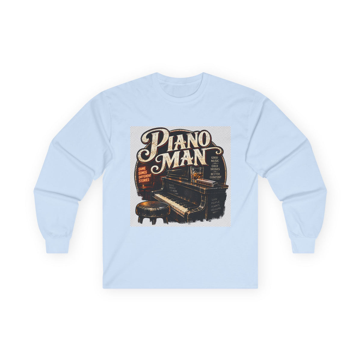 Piano Man Retro Bar - Unisex Ultra Cotton Long Sleeve Tee