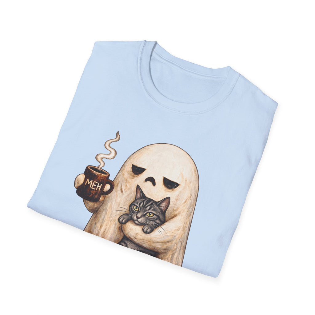 Meh Ghost and Gray Tabby Cat - Classic Tee