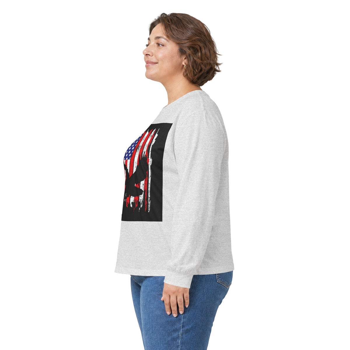 Old Glory Eagle - Unisex Ultra Cotton Long Sleeve Tee