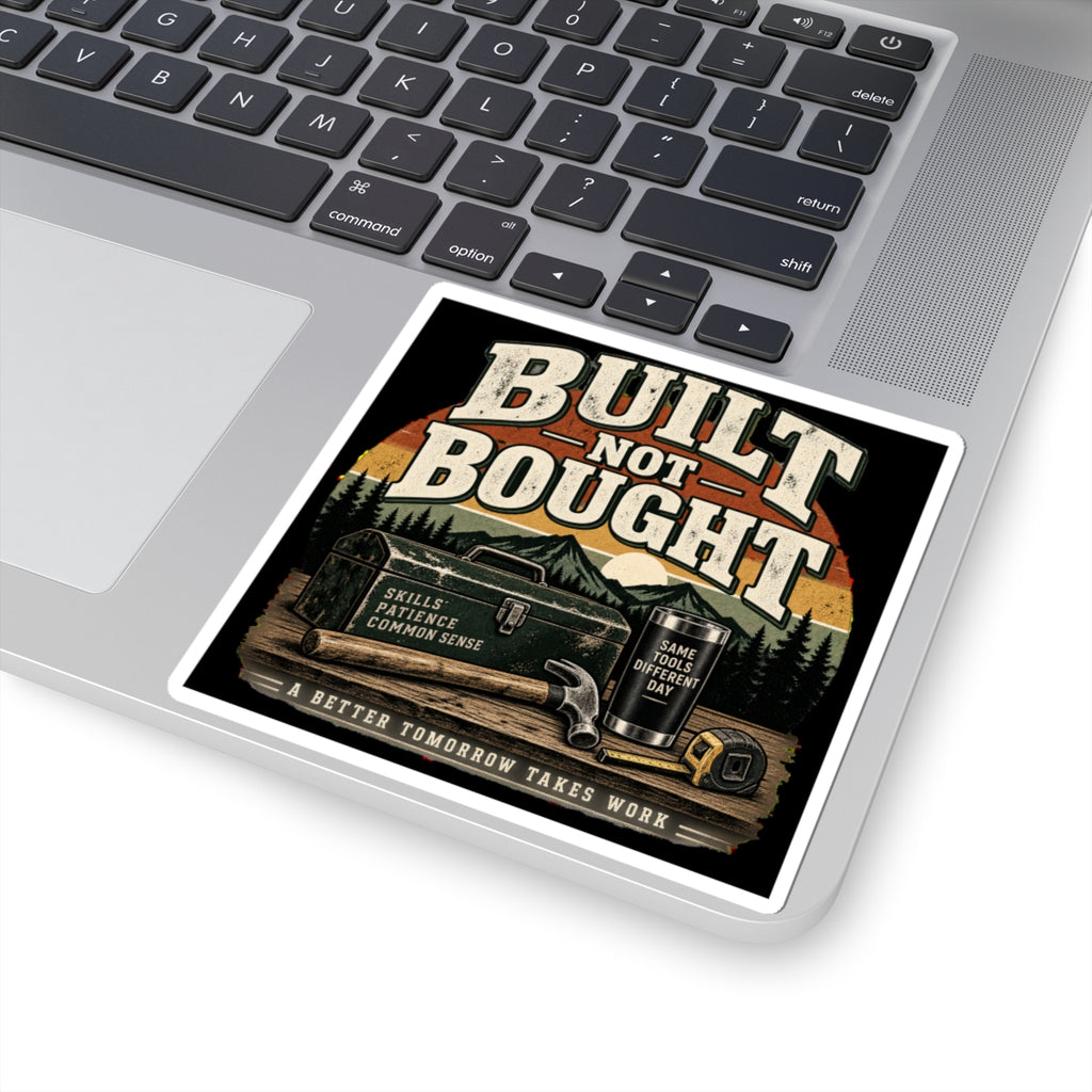 Built Not Bought - Kiss-Cut Sticker
