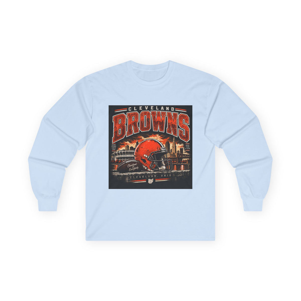 Cleveland Browns Skyline - Unisex Ultra Cotton Long Sleeve Tee