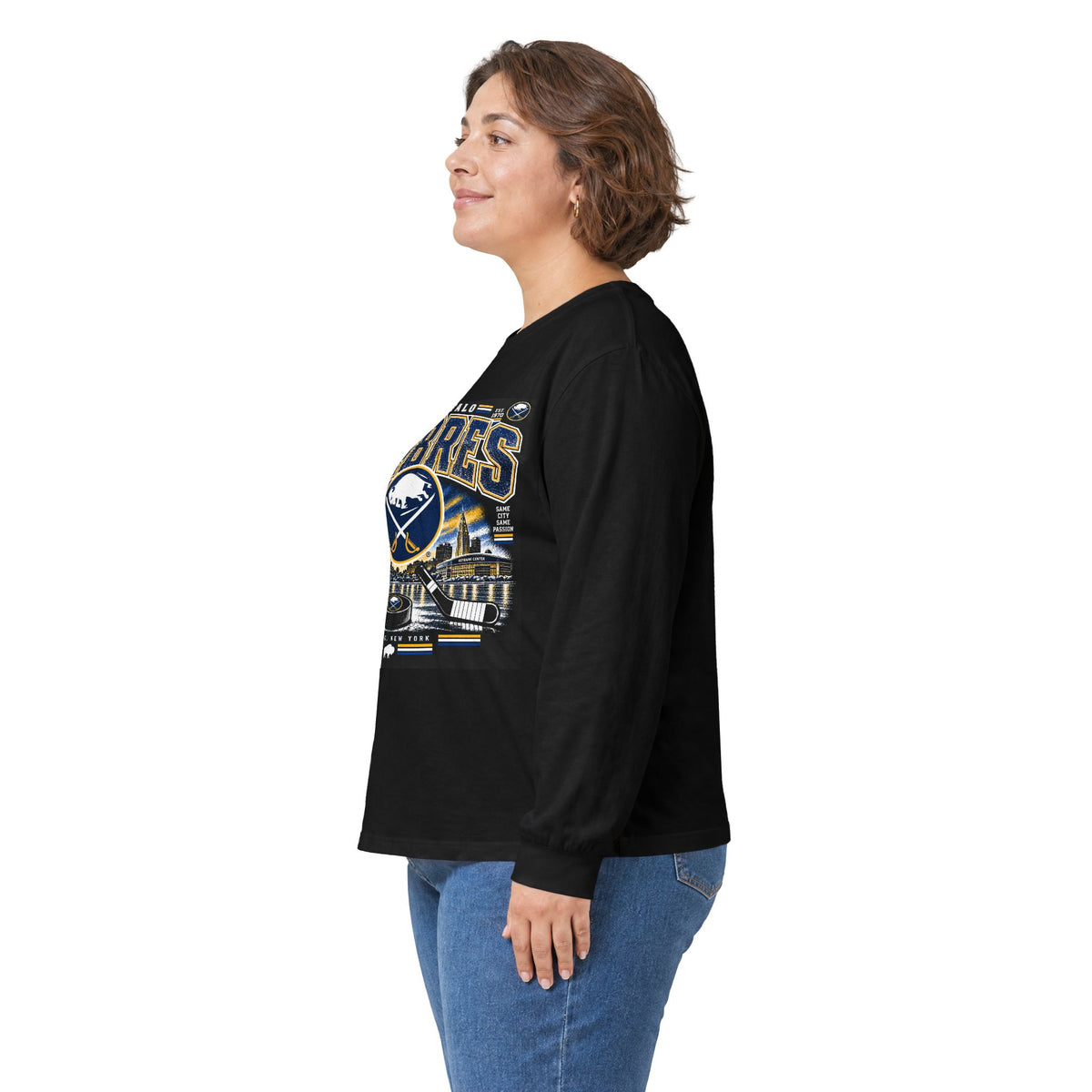 Buffalo Sabres Heritage Shield - Unisex Ultra Cotton Long Sleeve Tee