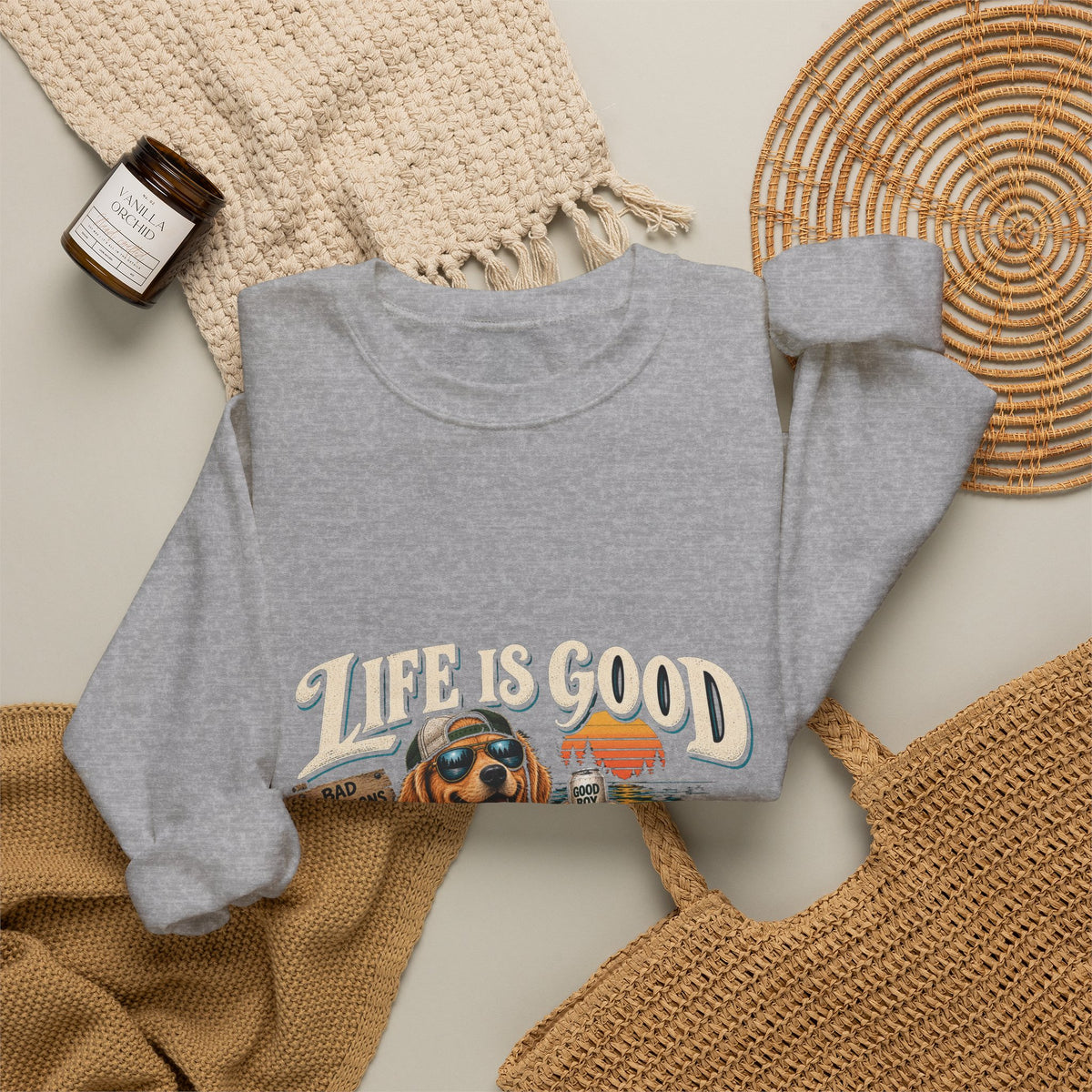 Life is Good Floatin' - Crewneck Sweatshirt