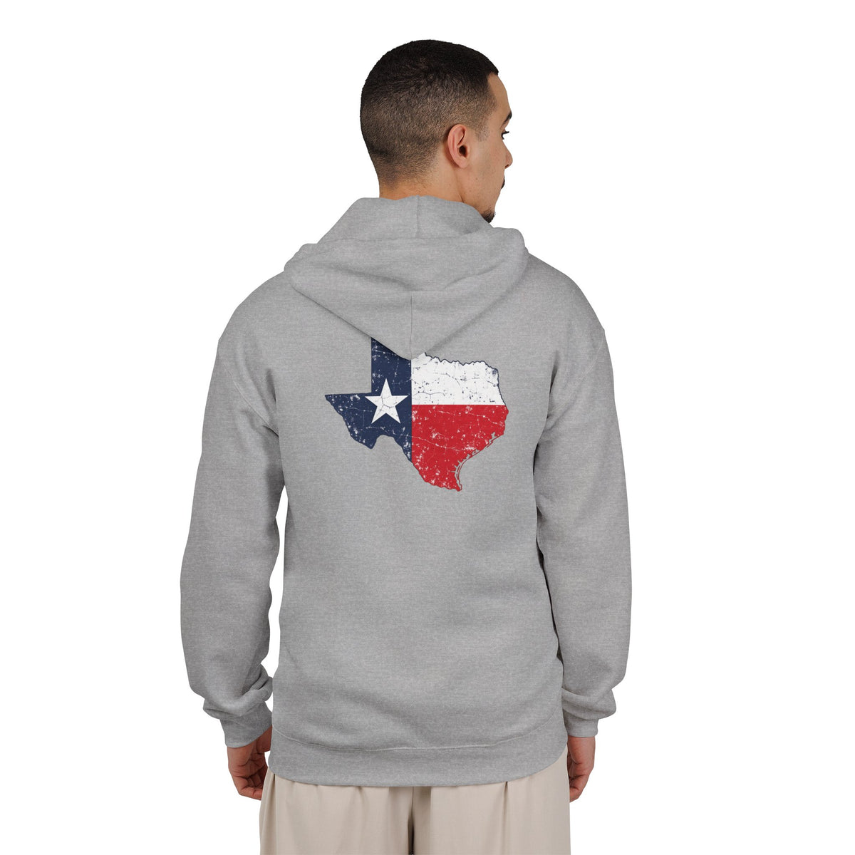 Weathered Texas Flag - Full-Zip Hooded Sweatshirt