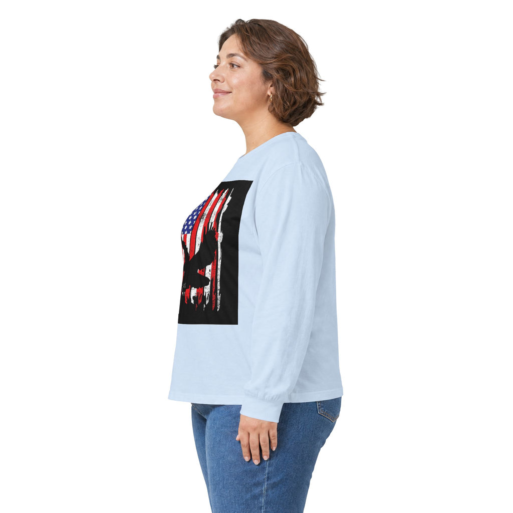 Old Glory Eagle - Unisex Ultra Cotton Long Sleeve Tee