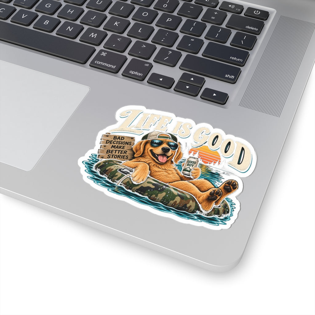 Life is Good Floatin' - Kiss-Cut Sticker