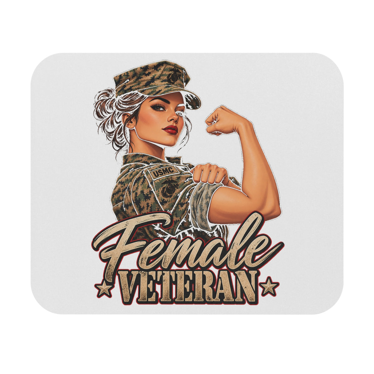 Female Veteran Pride - Mouse Pad