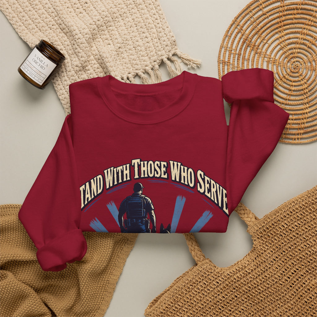 Stand With Those Who Serve Police K9 - Crewneck Sweatshirt