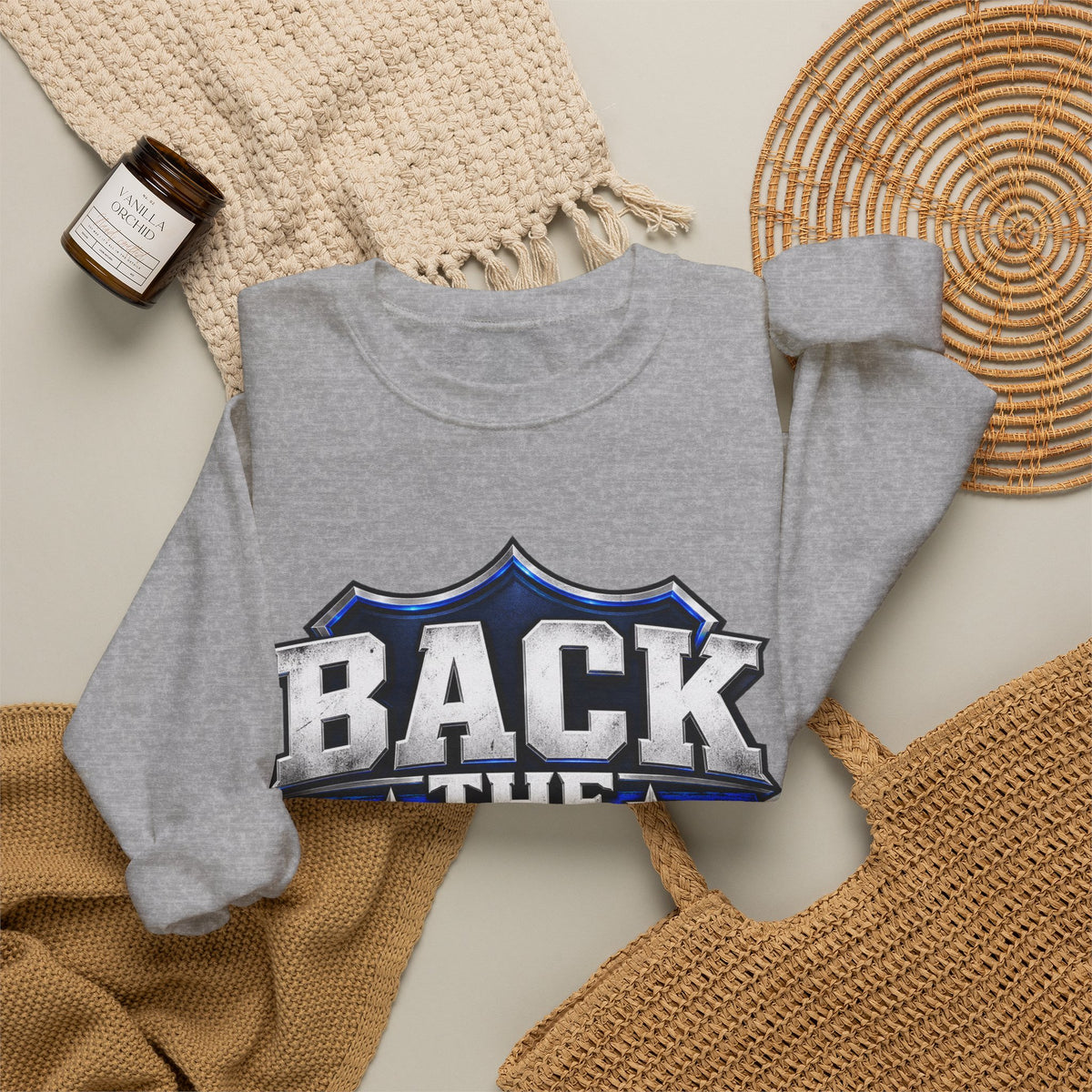 Back the Blue Shield - Crewneck Sweatshirt