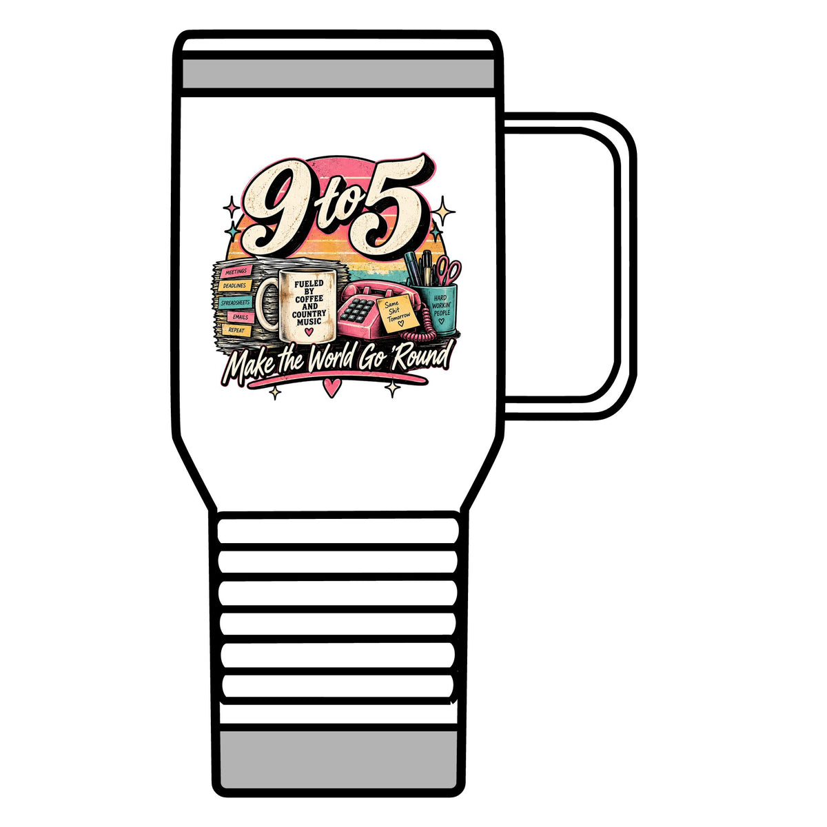 9to5 Make the World Go Round - 20oz Insulated Mug