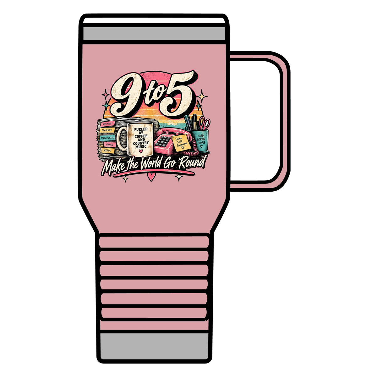 9to5 Make the World Go Round - 20oz Insulated Mug