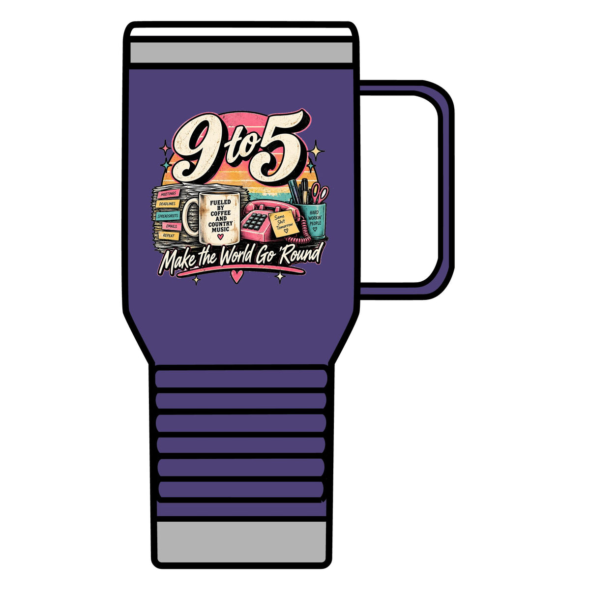 9to5 Make the World Go Round - 20oz Insulated Mug