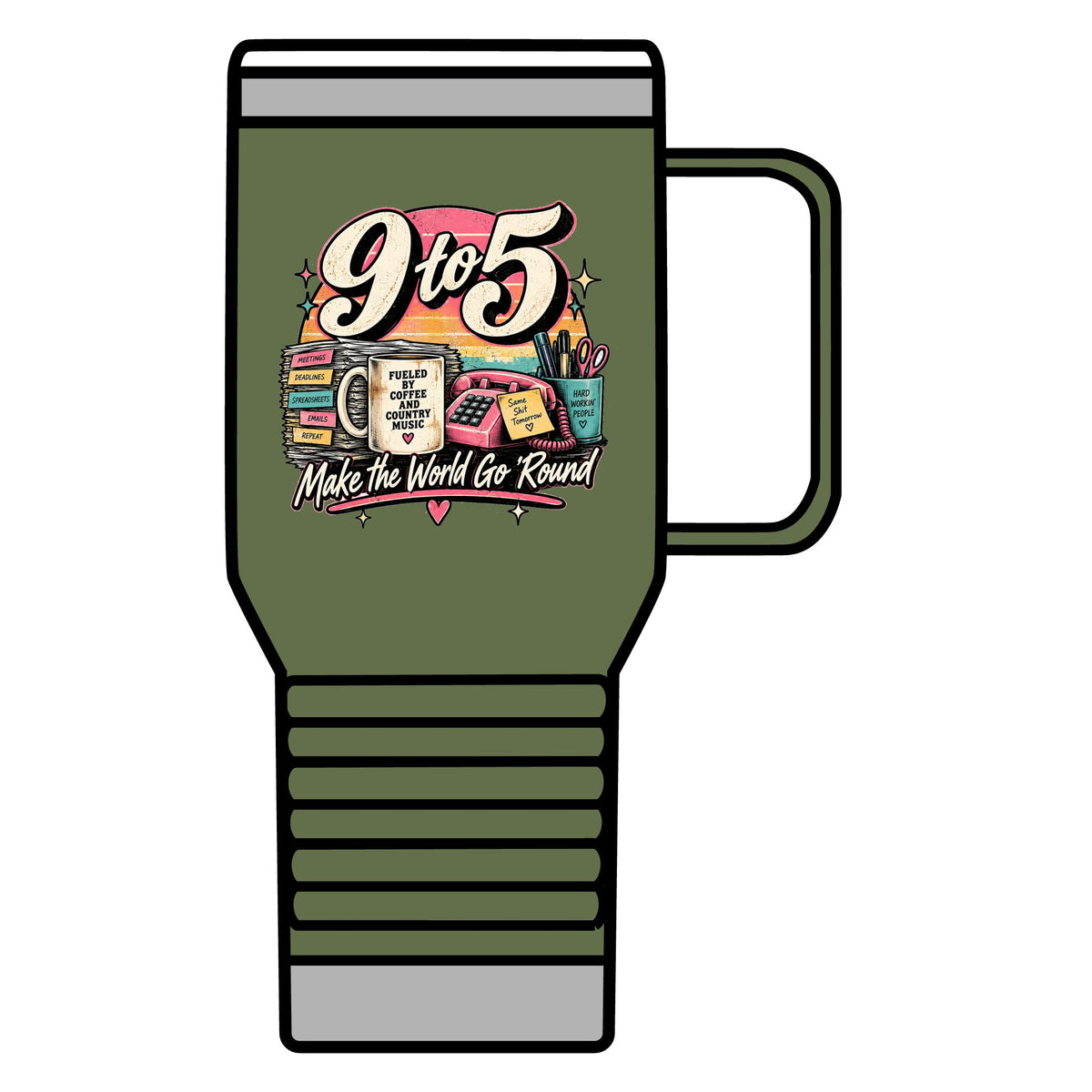 9to5 Make the World Go Round - 20oz Insulated Mug