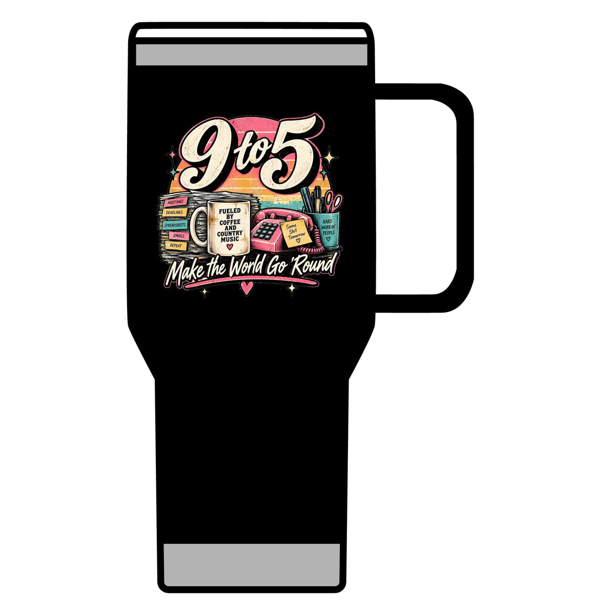 9to5 Make the World Go Round - 20oz Insulated Mug