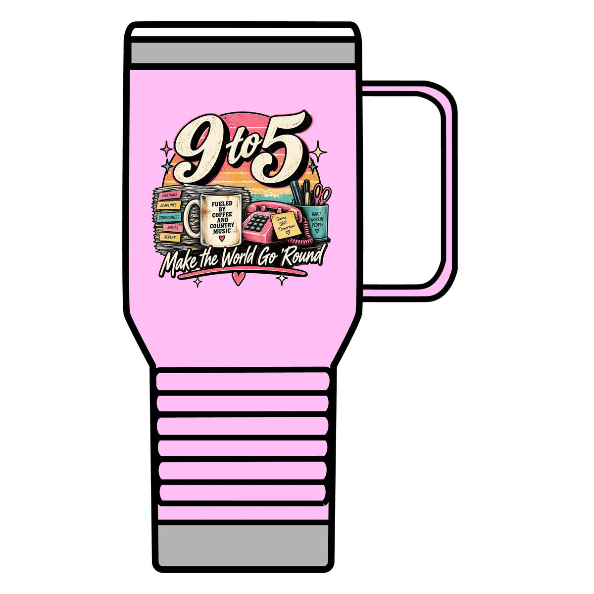 9to5 Make the World Go Round - 20oz Insulated Mug