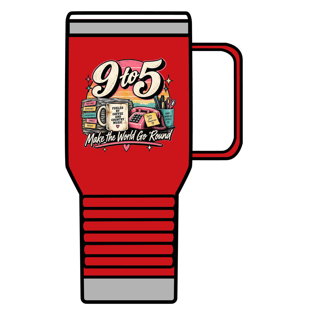 9to5 Make the World Go Round - 20oz Insulated Mug