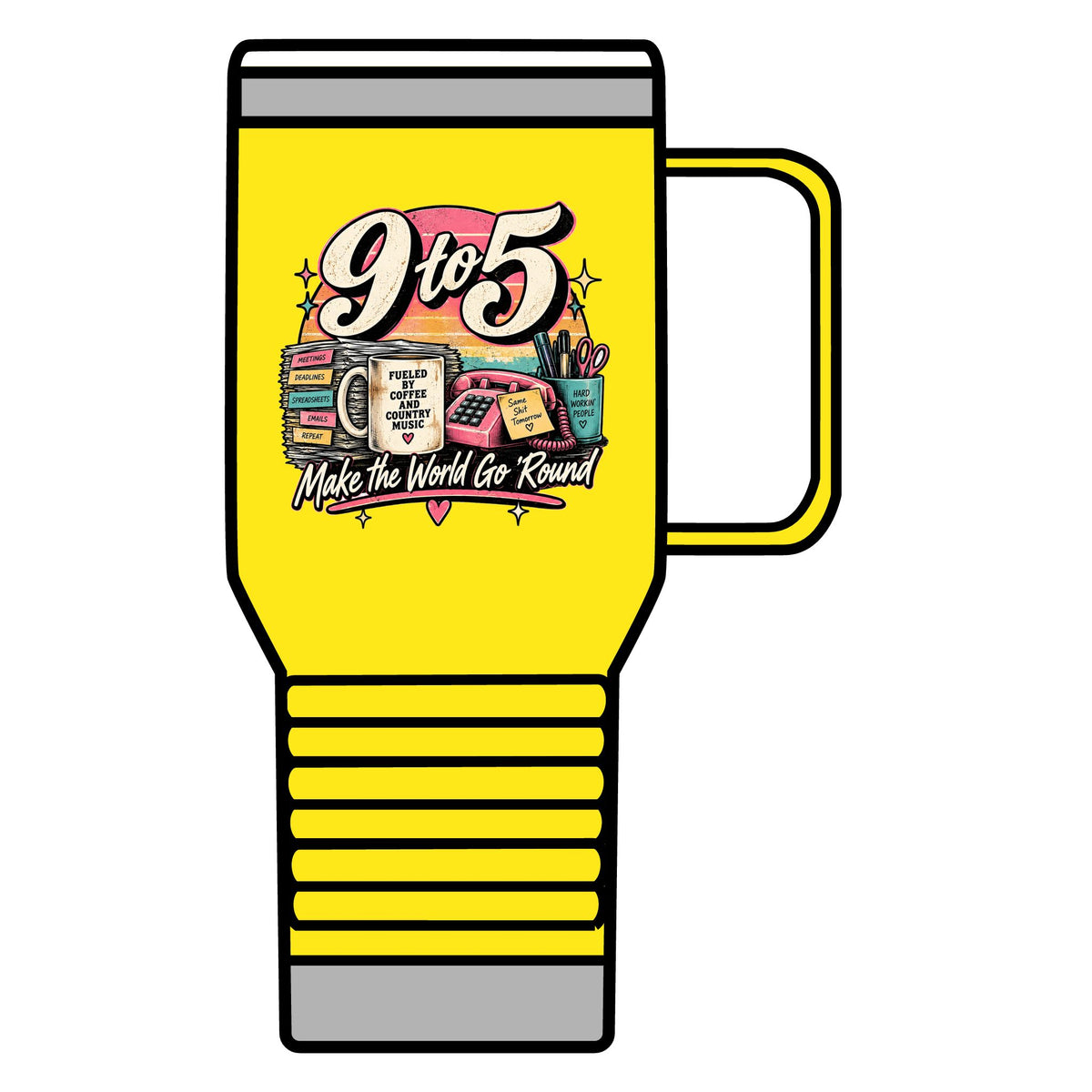 9to5 Make the World Go Round - 20oz Insulated Mug