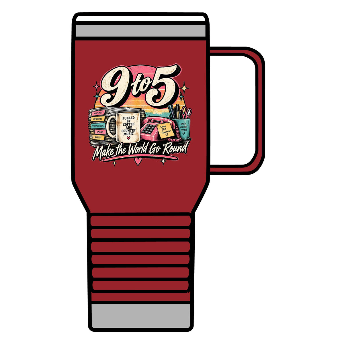 9to5 Make the World Go Round - 20oz Insulated Mug