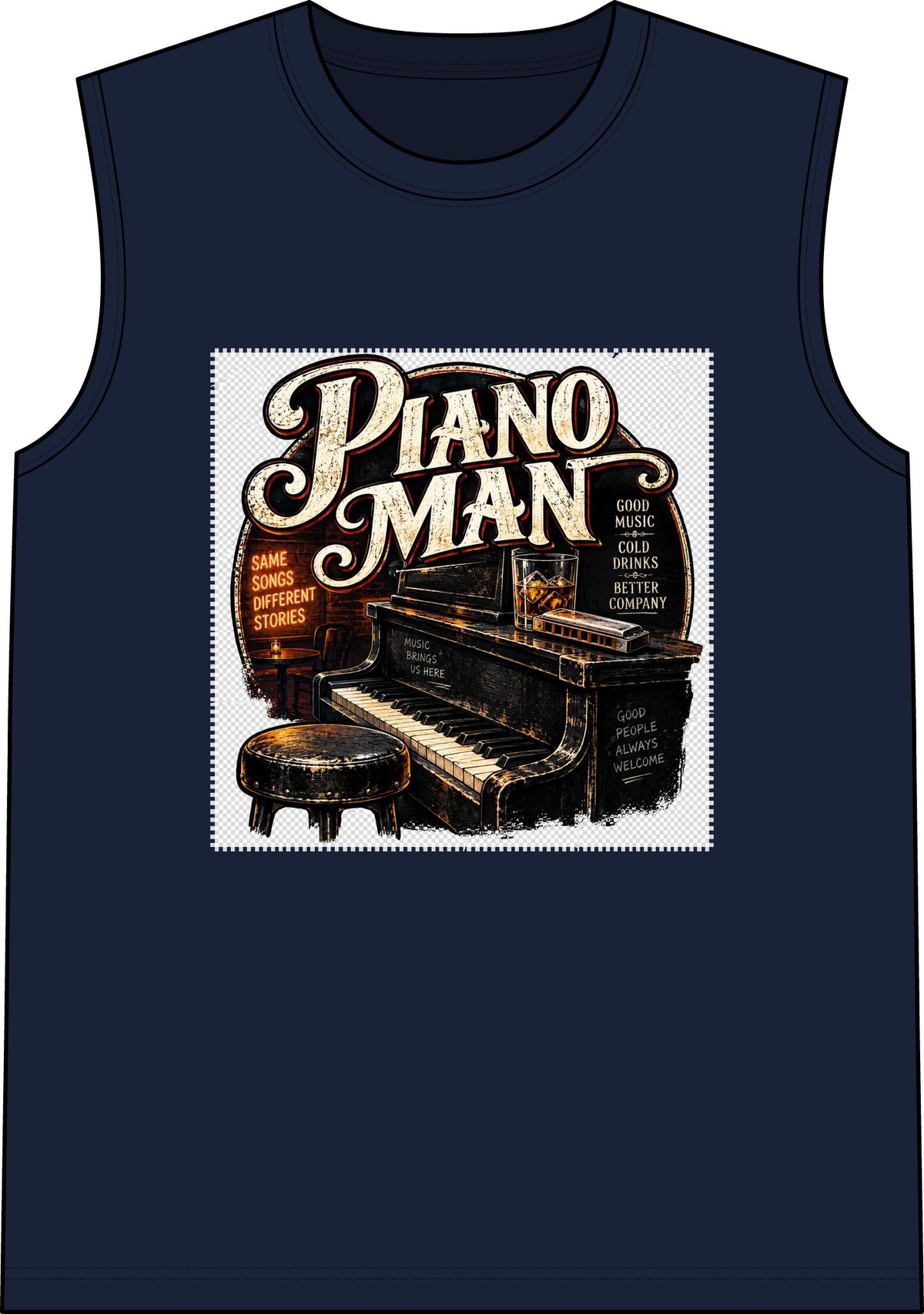 Piano Man Retro Bar - Classic Tank