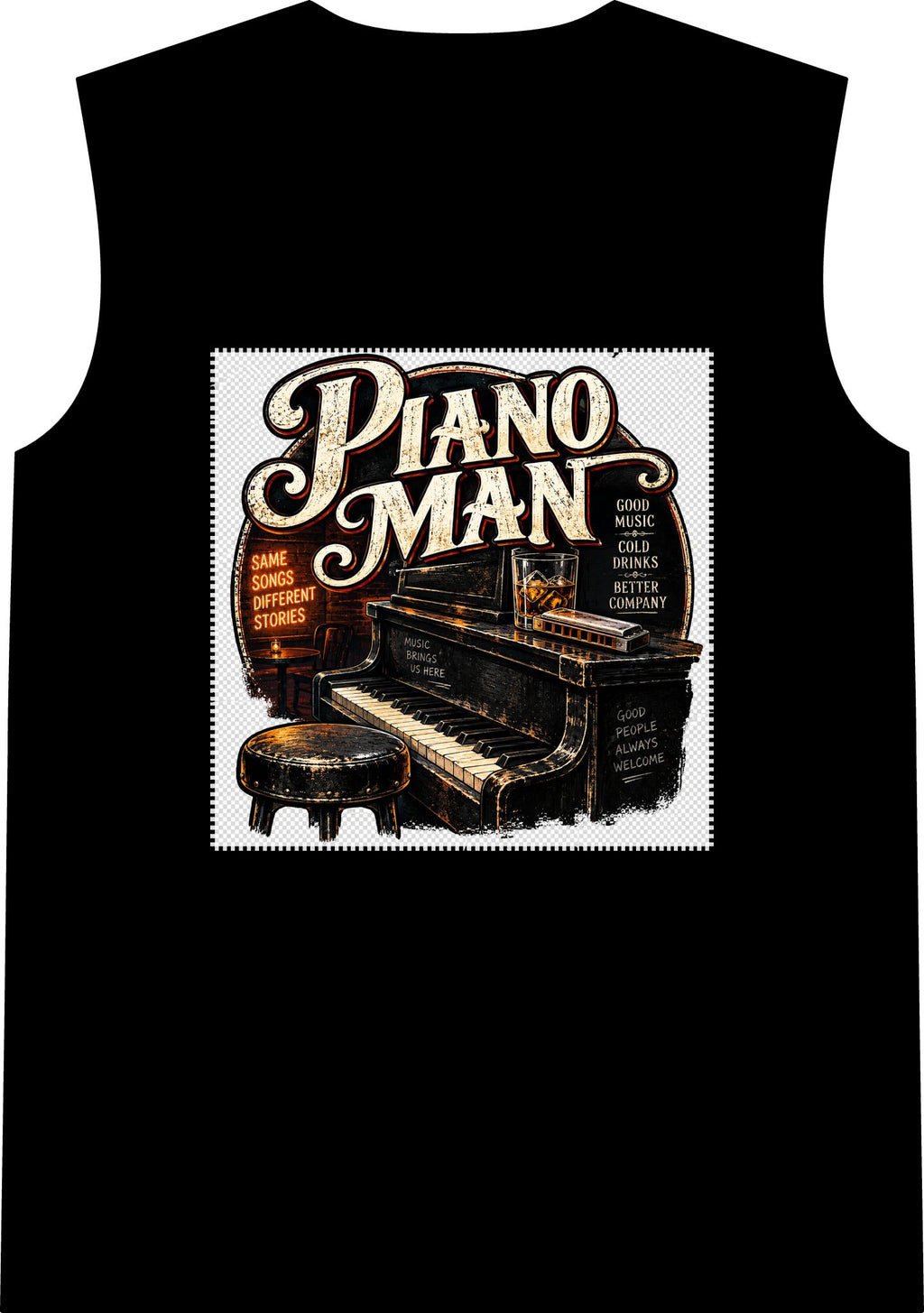 Piano Man Retro Bar - Classic Tank