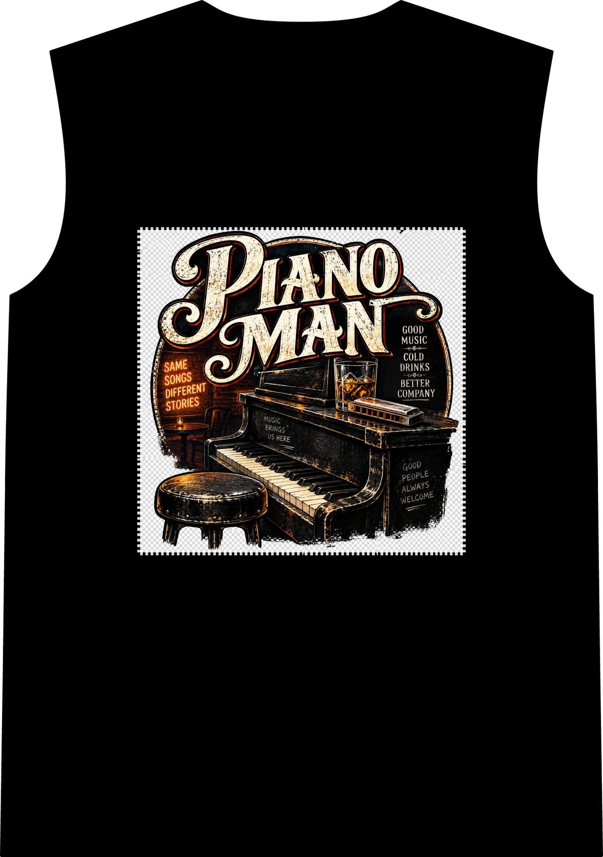 Piano Man Retro Bar - Classic Tank