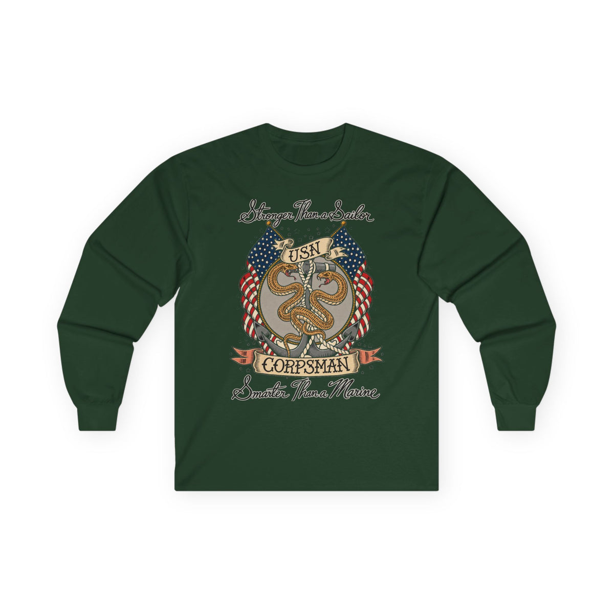 Corpsman Pride Crest - Unisex Ultra Cotton Long Sleeve Tee