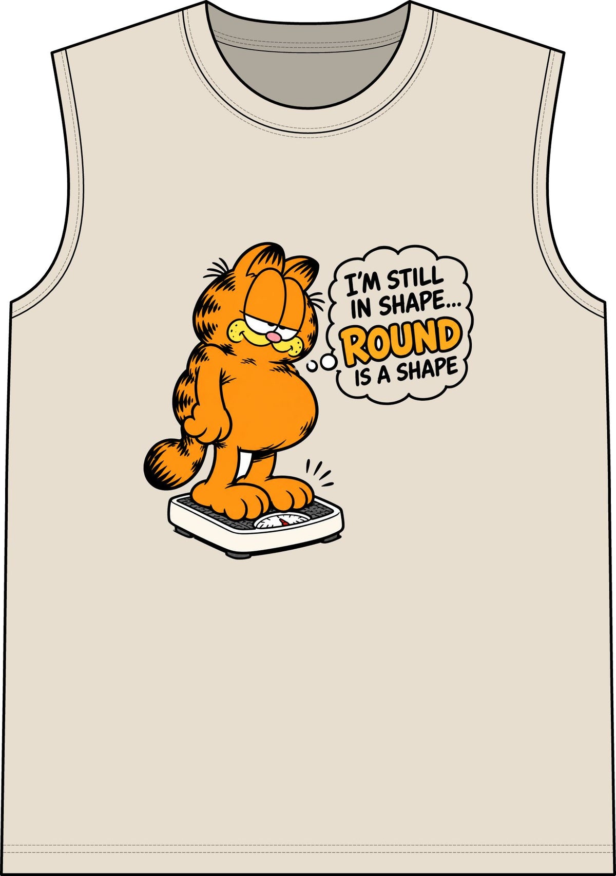 Round Shape Garfield - Classic Tank