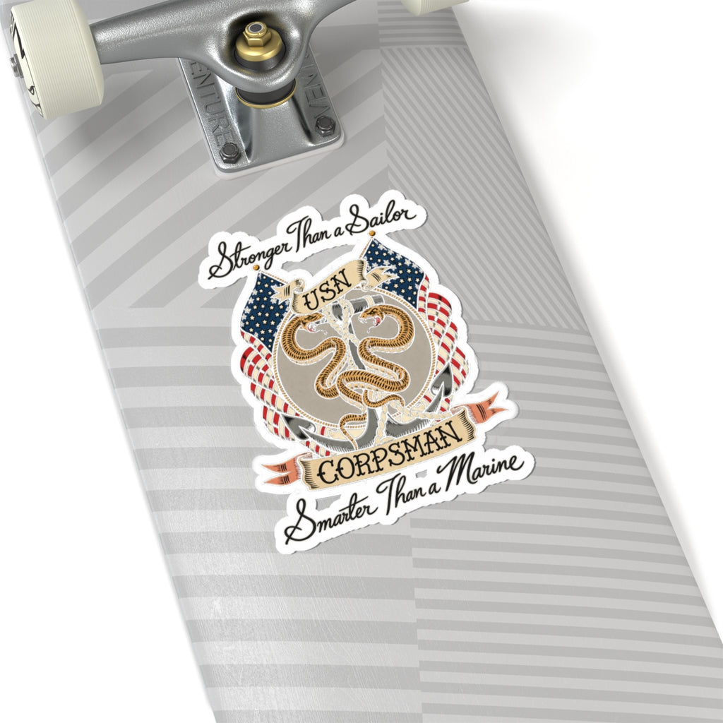 Corpsman Pride Crest - Kiss-Cut Sticker