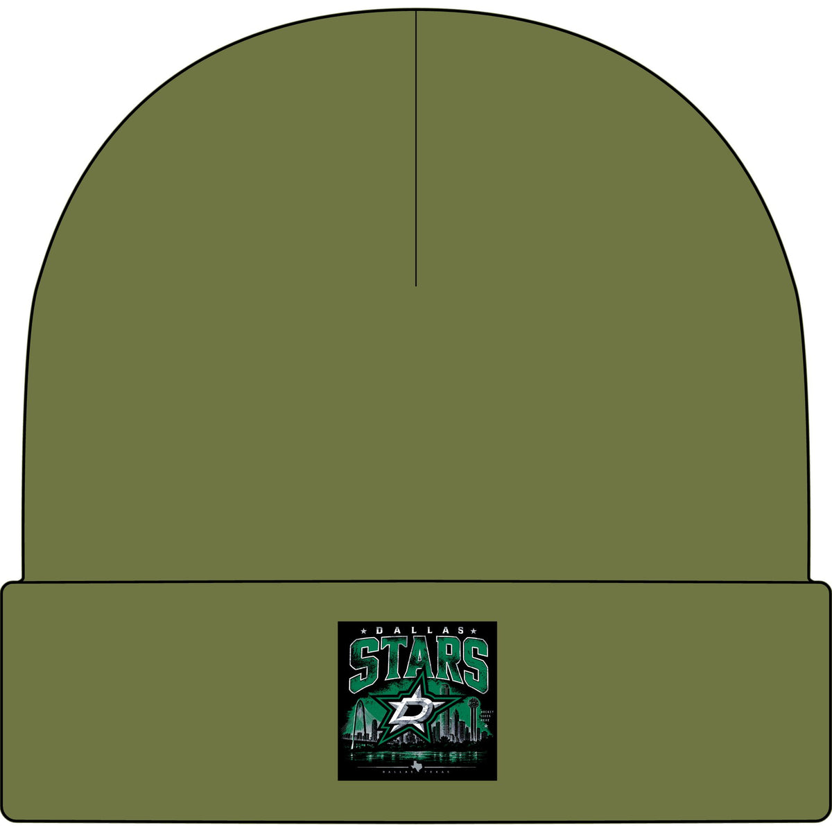 Dallas Stars Skyline Tee - AS Colour 1107 Cuff Beanie