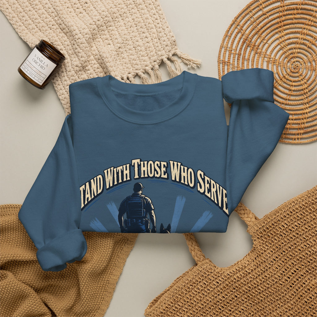 Stand With Those Who Serve Police K9 - Crewneck Sweatshirt