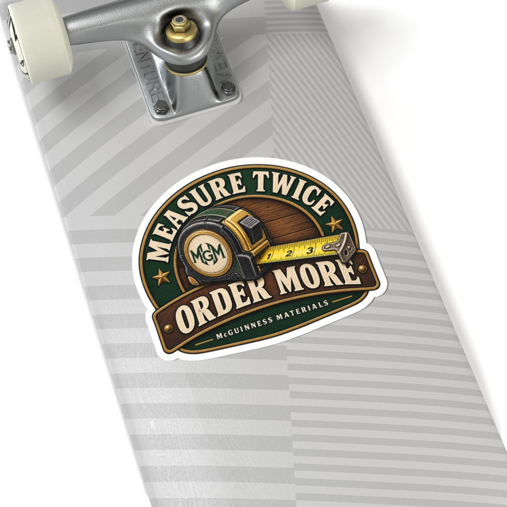 Measure Twice, Order More - Kiss-Cut Sticker