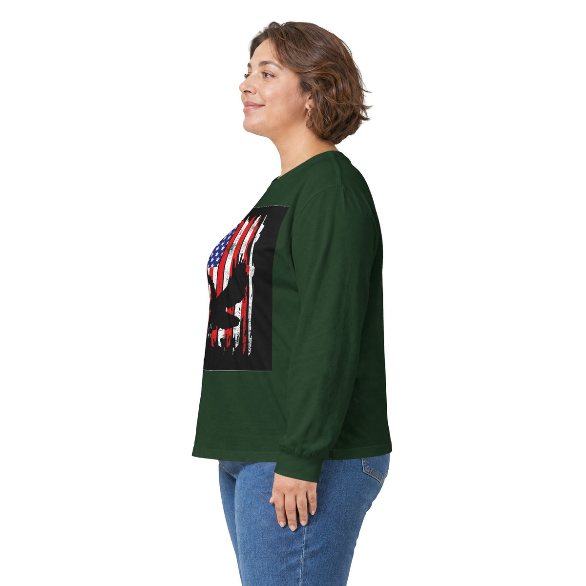 Old Glory Eagle - Unisex Ultra Cotton Long Sleeve Tee
