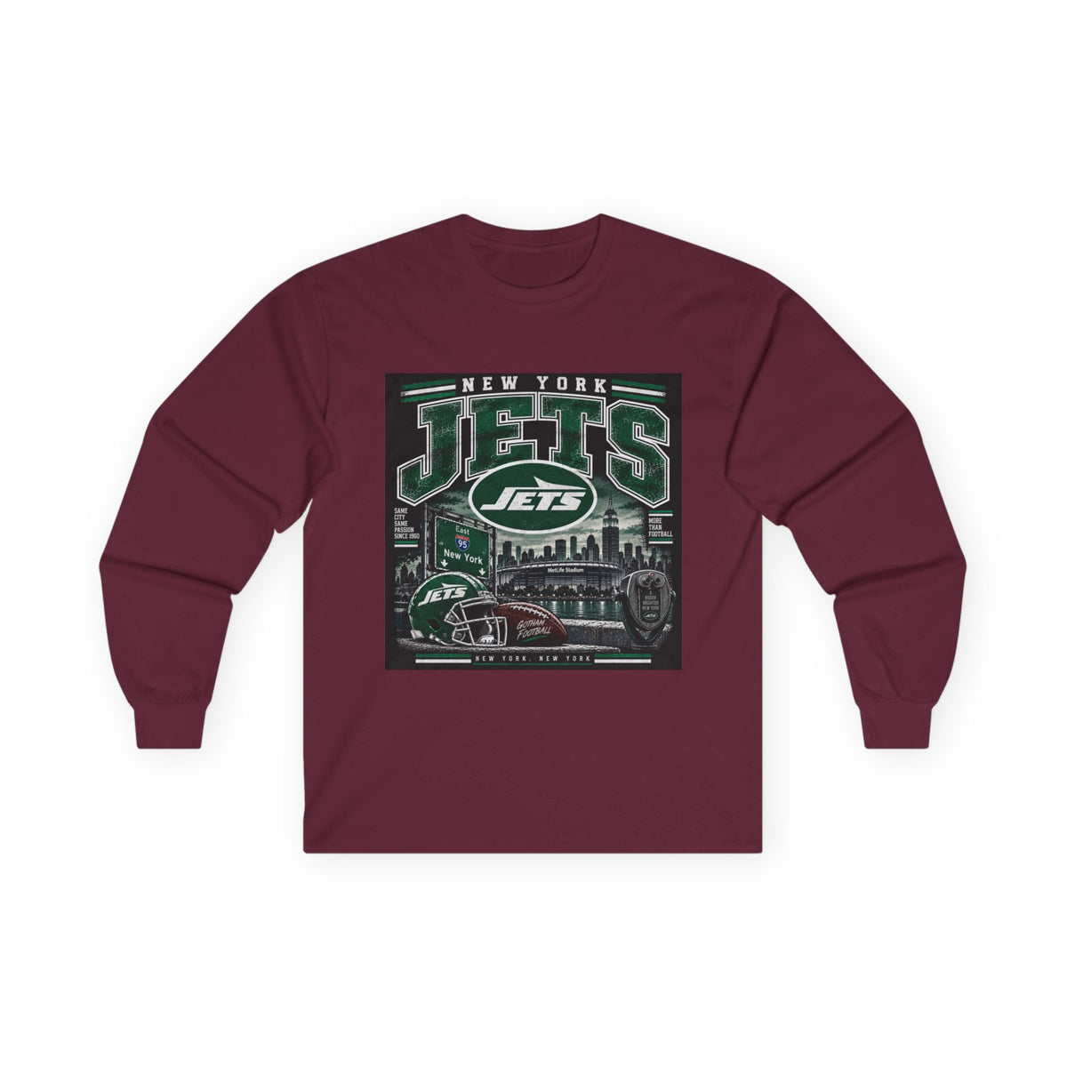 New York Jets Skyline - Unisex Ultra Cotton Long Sleeve Tee