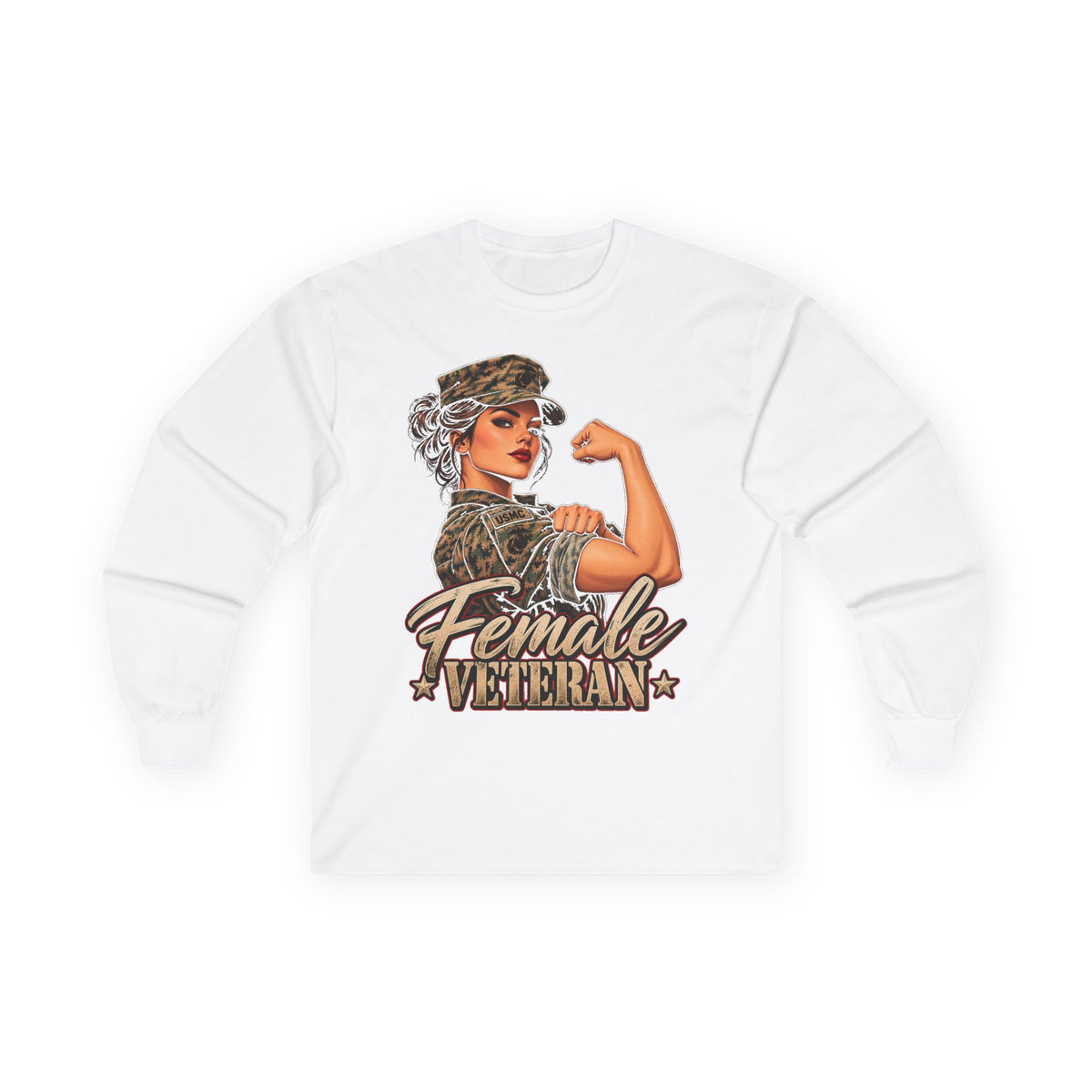Female Veteran Pride - Unisex Ultra Cotton Long Sleeve Tee