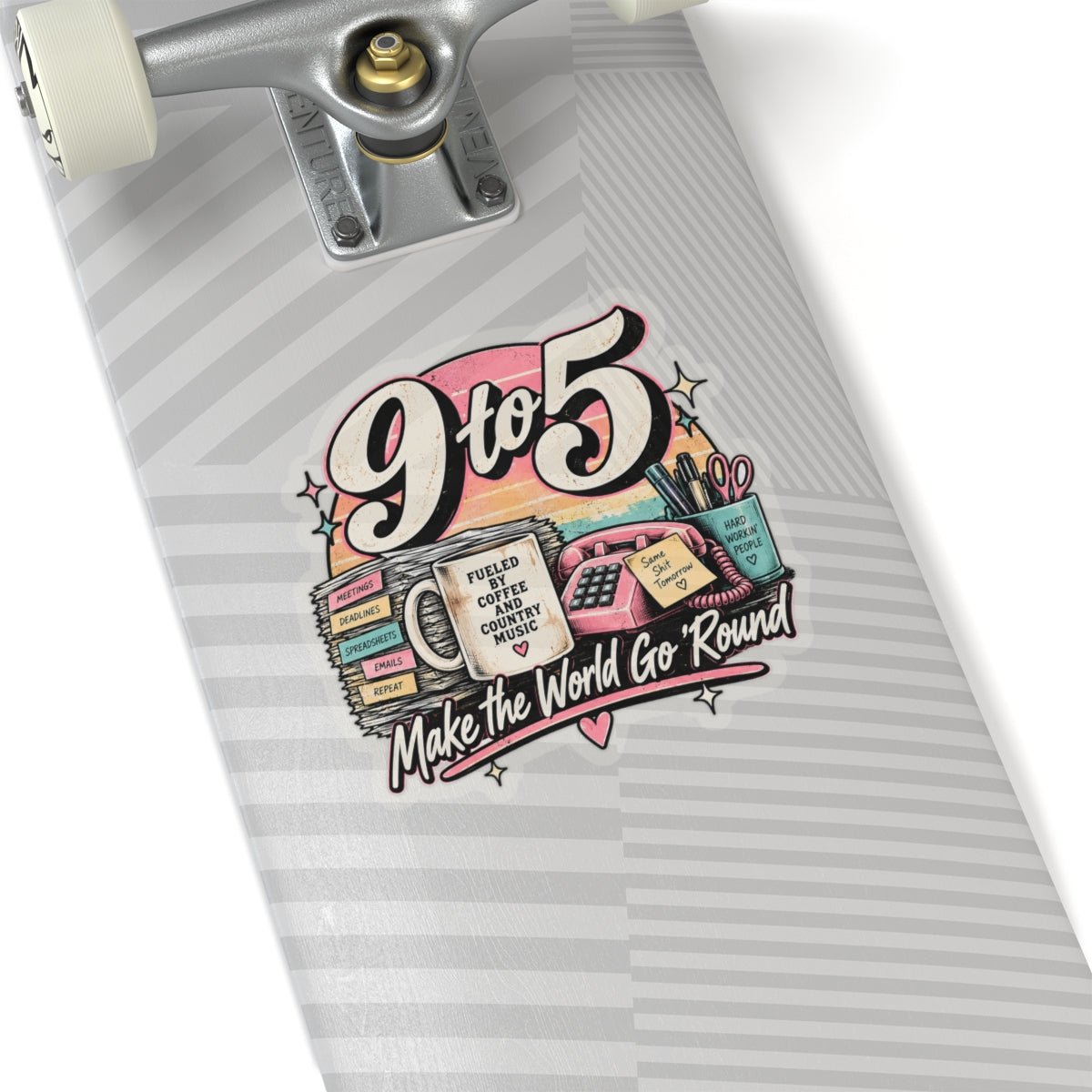 9to5 Make the World Go Round - Kiss-Cut Sticker