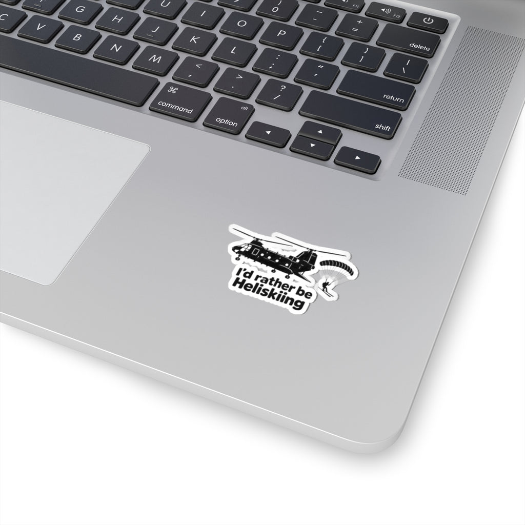 Id Rather Be Heliskiing - Kiss-Cut Sticker
