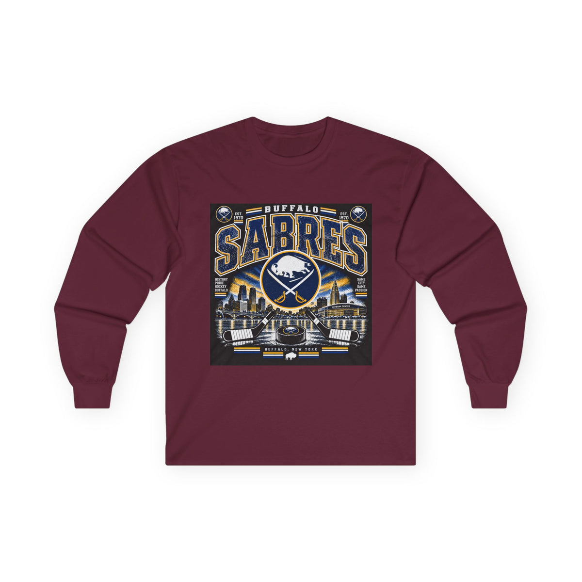 Buffalo Sabres Heritage Shield - Unisex Ultra Cotton Long Sleeve Tee