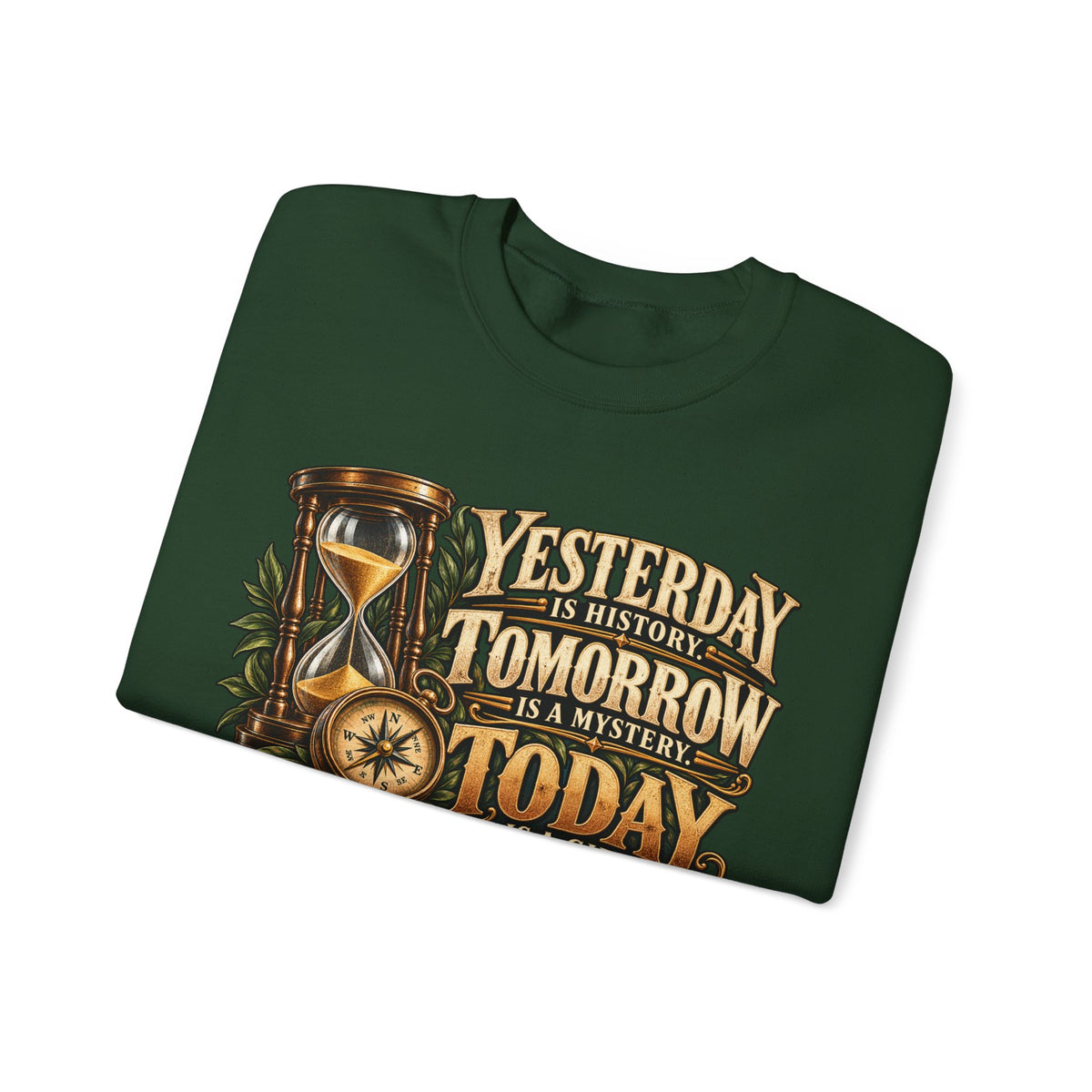 Yesterday Tomorrow Today - Transparent - Crewneck Sweatshirt