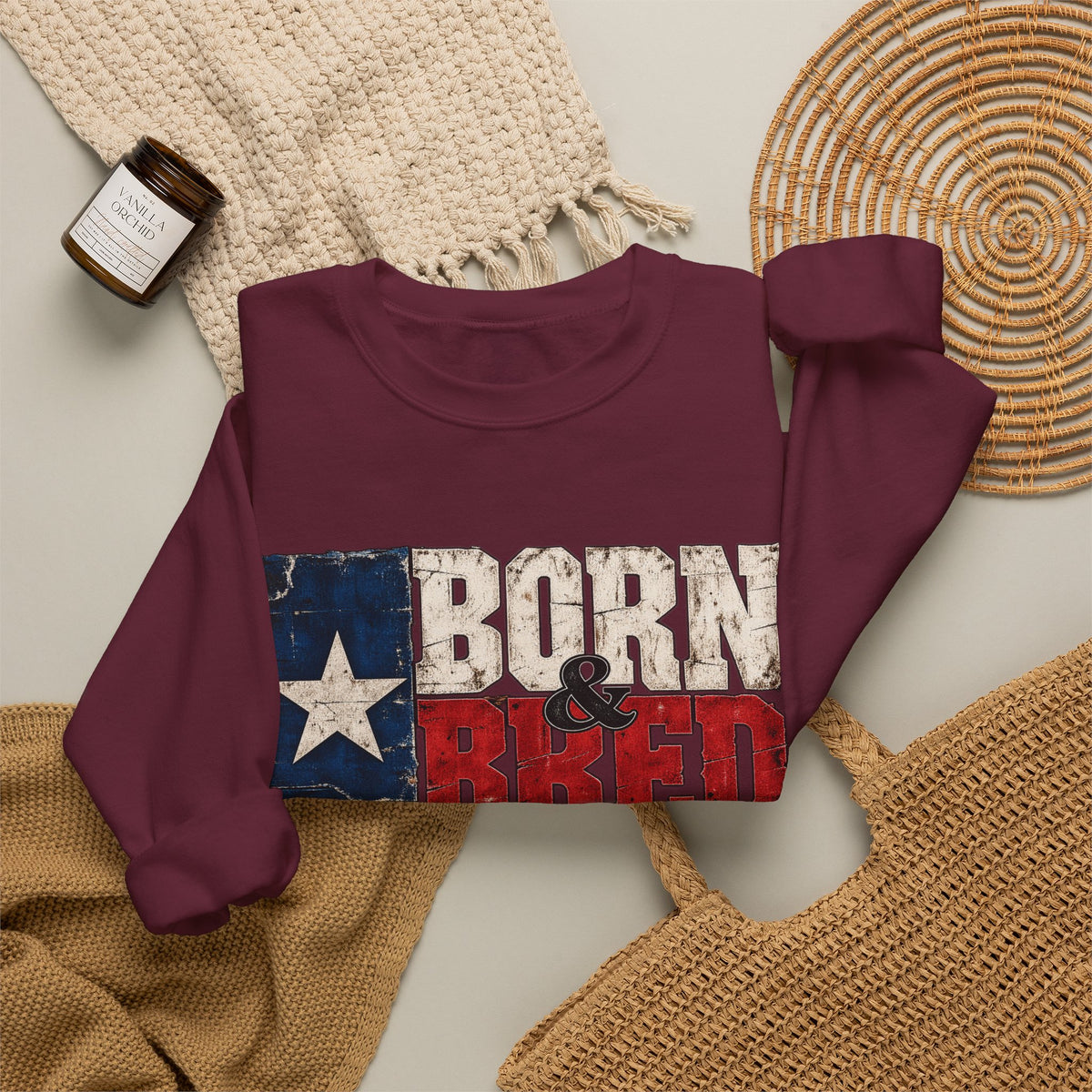 Texas Born and Bred - Crewneck Sweatshirt