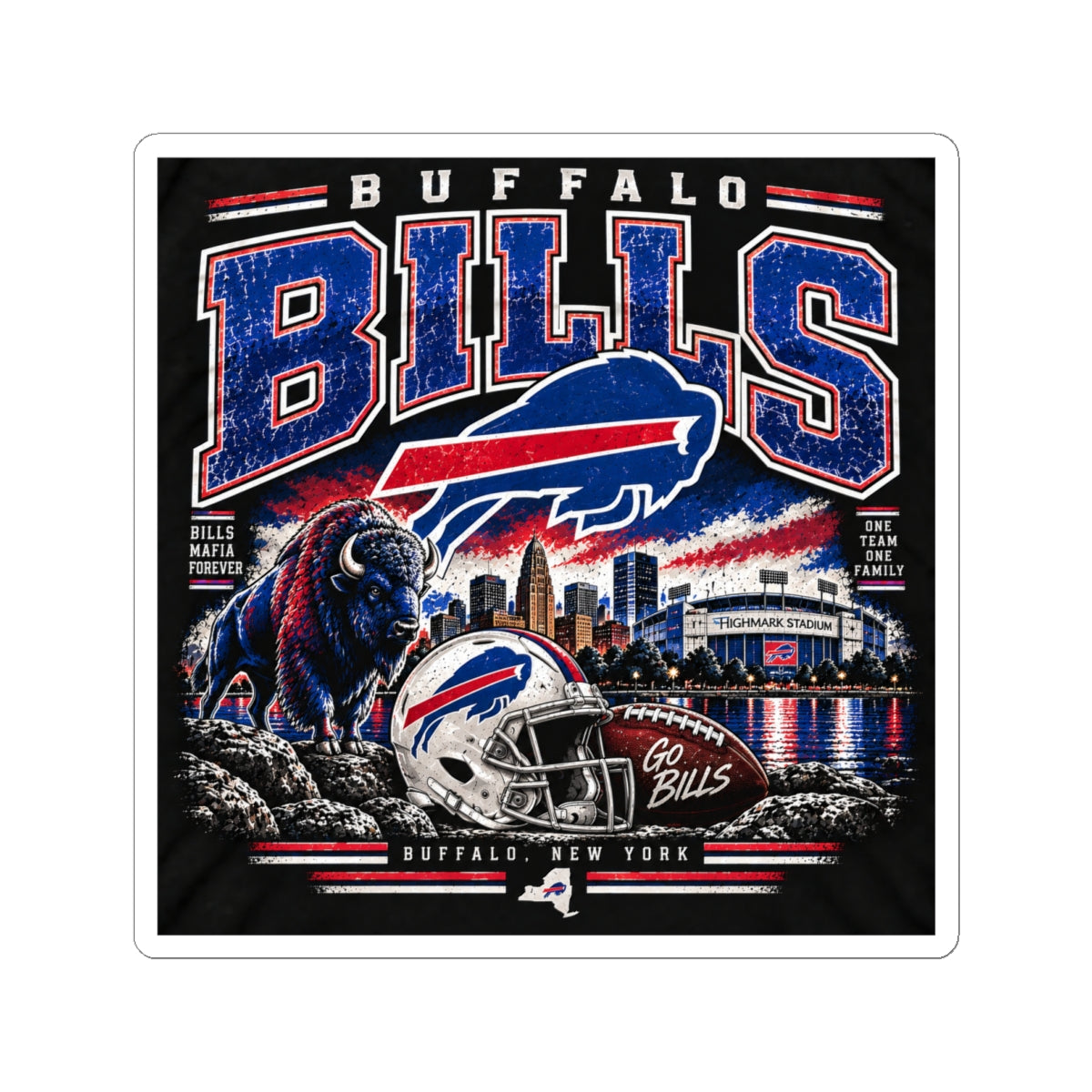 Buffalo Bills - Kiss-Cut Sticker