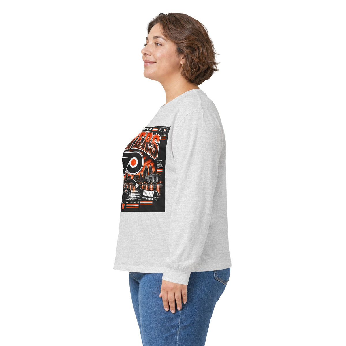 Philadelphia Flyers Urban Hockey - Unisex Ultra Cotton Long Sleeve Tee