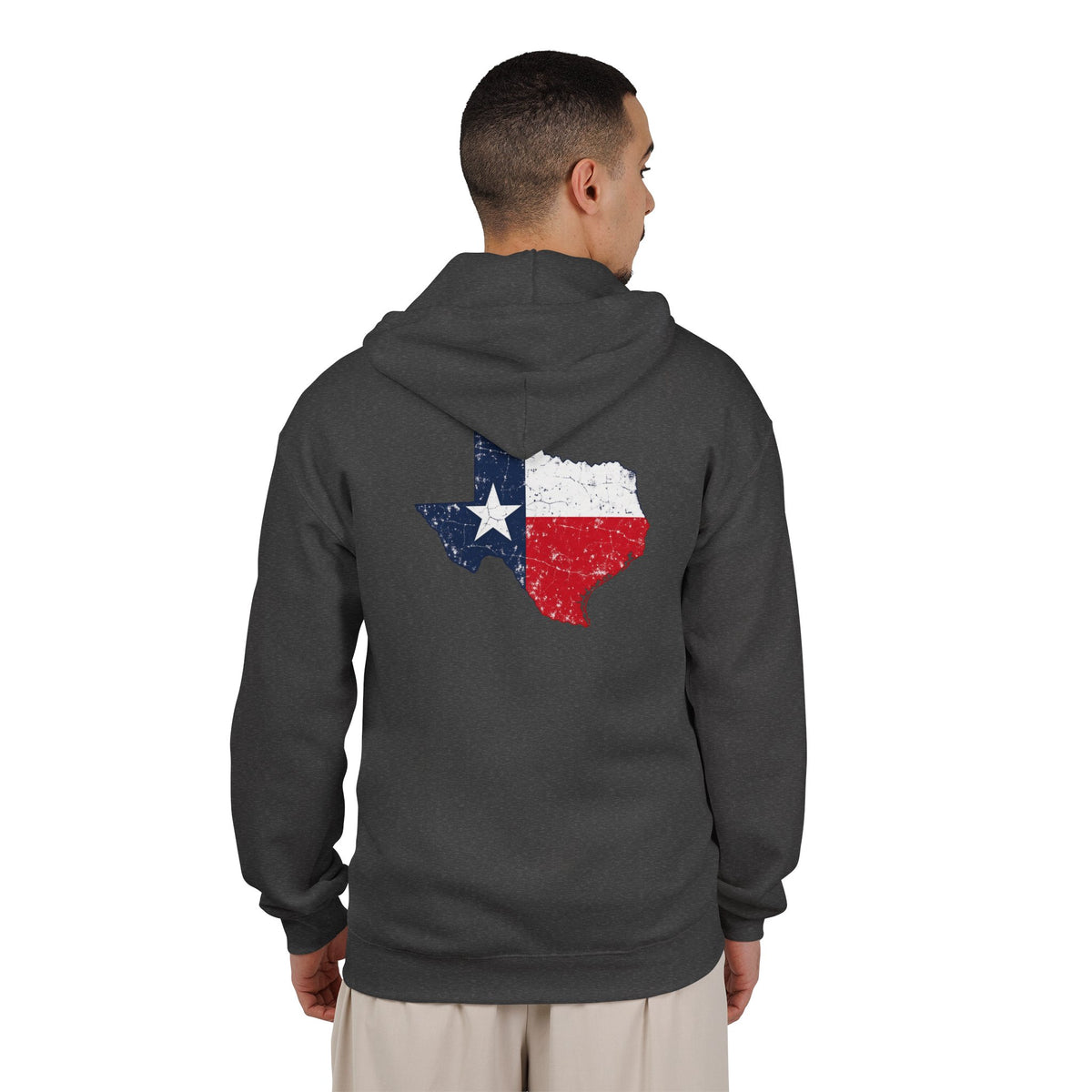 Weathered Texas Flag - Full-Zip Hooded Sweatshirt