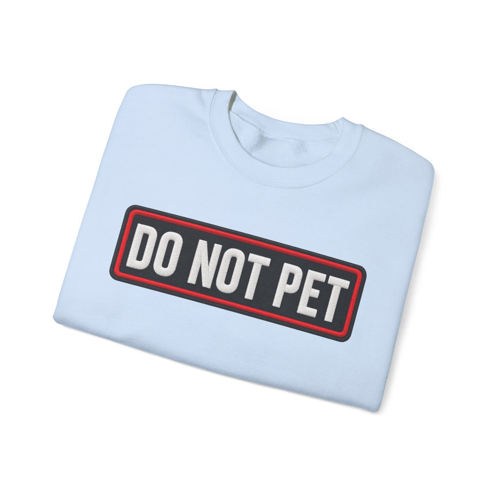 Do Not Pet - Service Dog Patch - Crewneck Sweatshirt