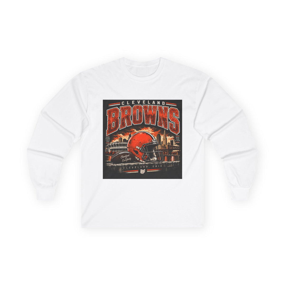 Cleveland Browns Skyline - Unisex Ultra Cotton Long Sleeve Tee