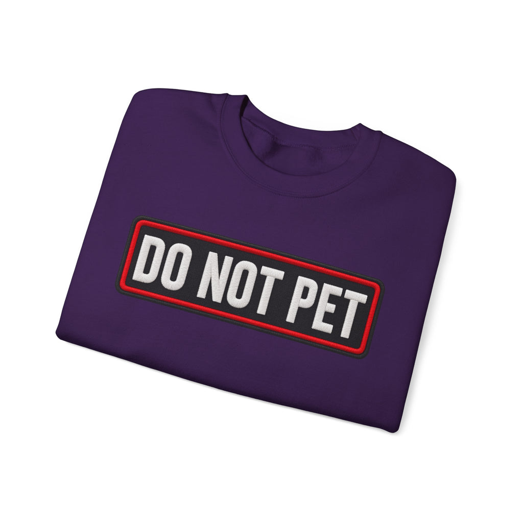 Do Not Pet - Service Dog Patch - Crewneck Sweatshirt