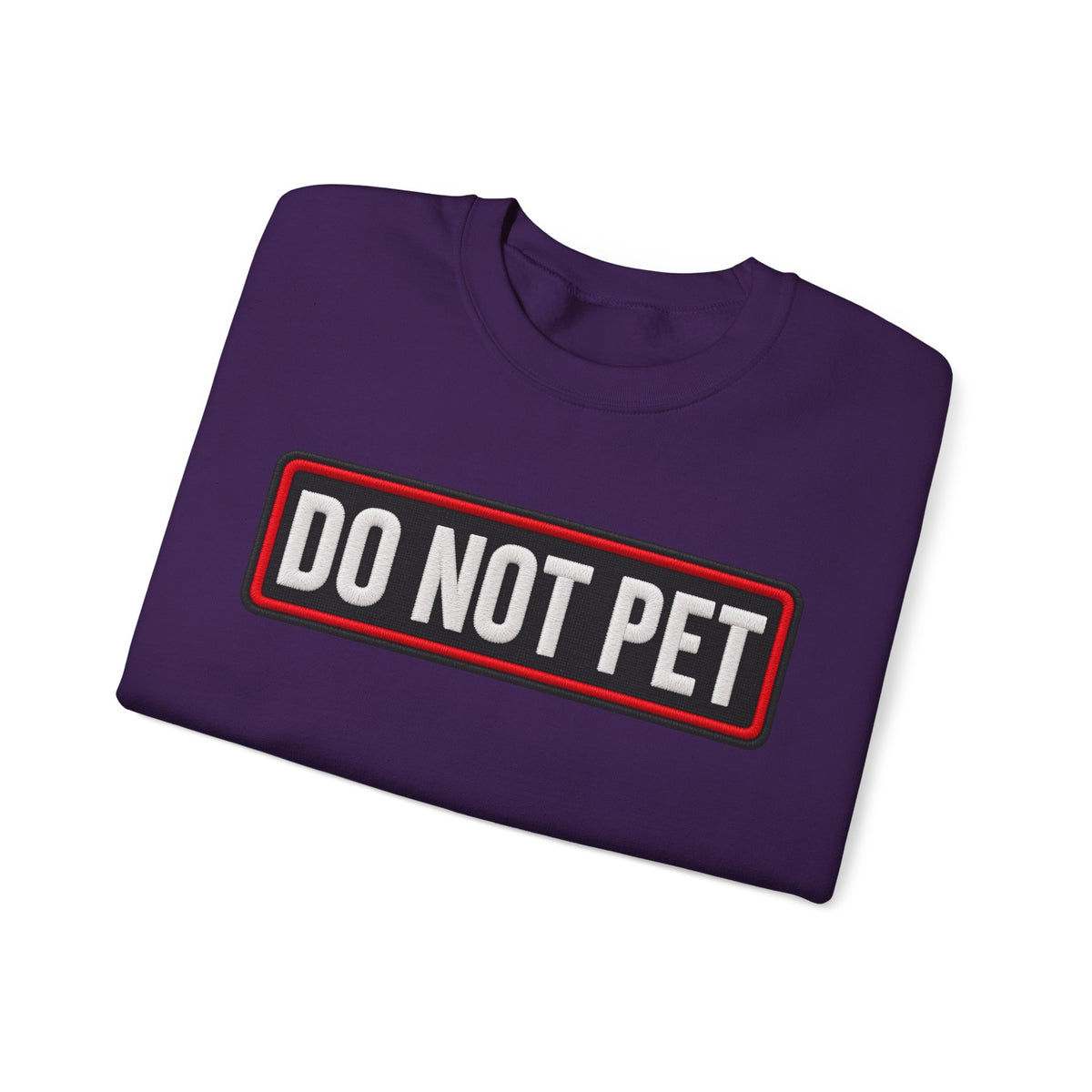 Do Not Pet - Service Dog Patch - Crewneck Sweatshirt