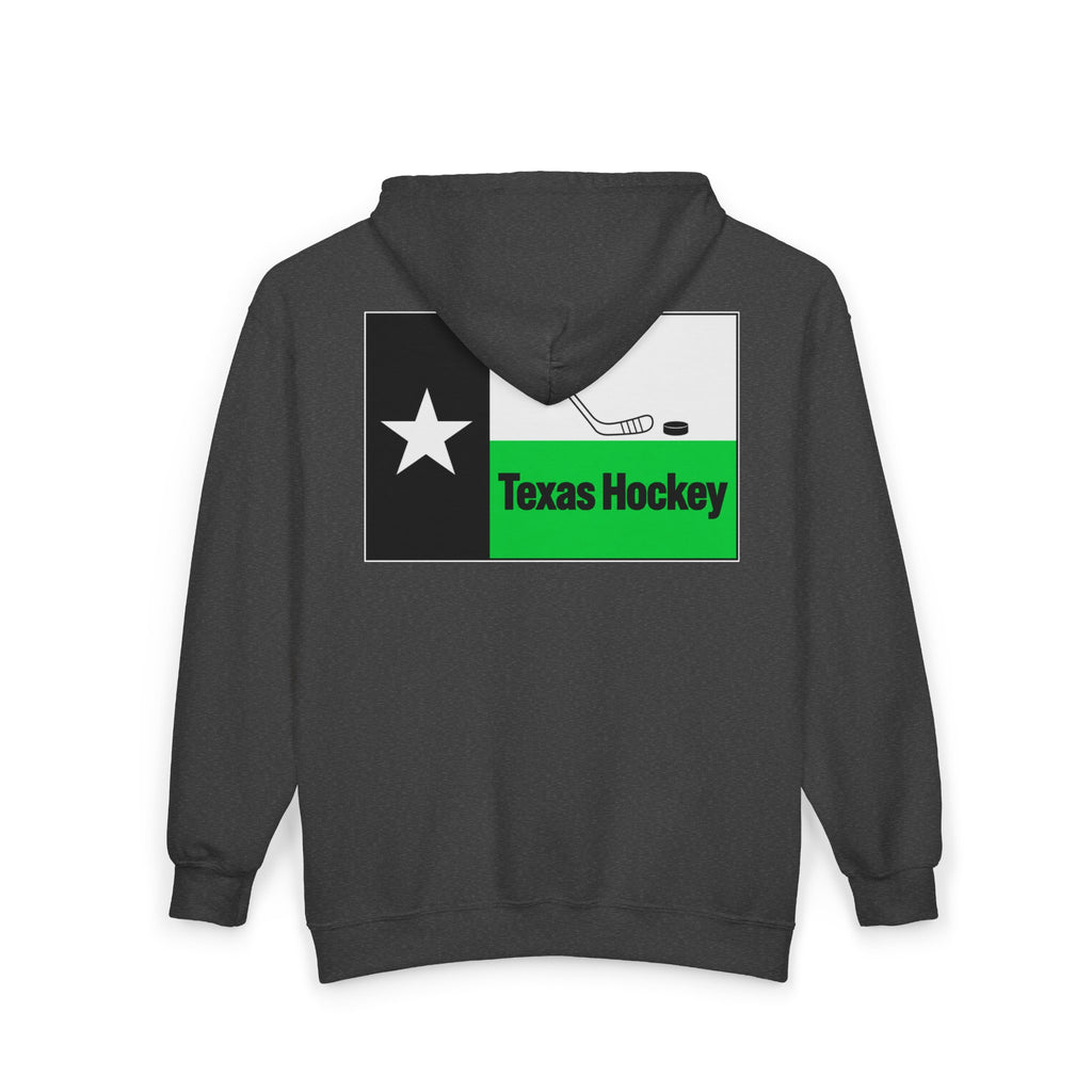 Texas Hockey Flag - Full-Zip Hooded Sweatshirt