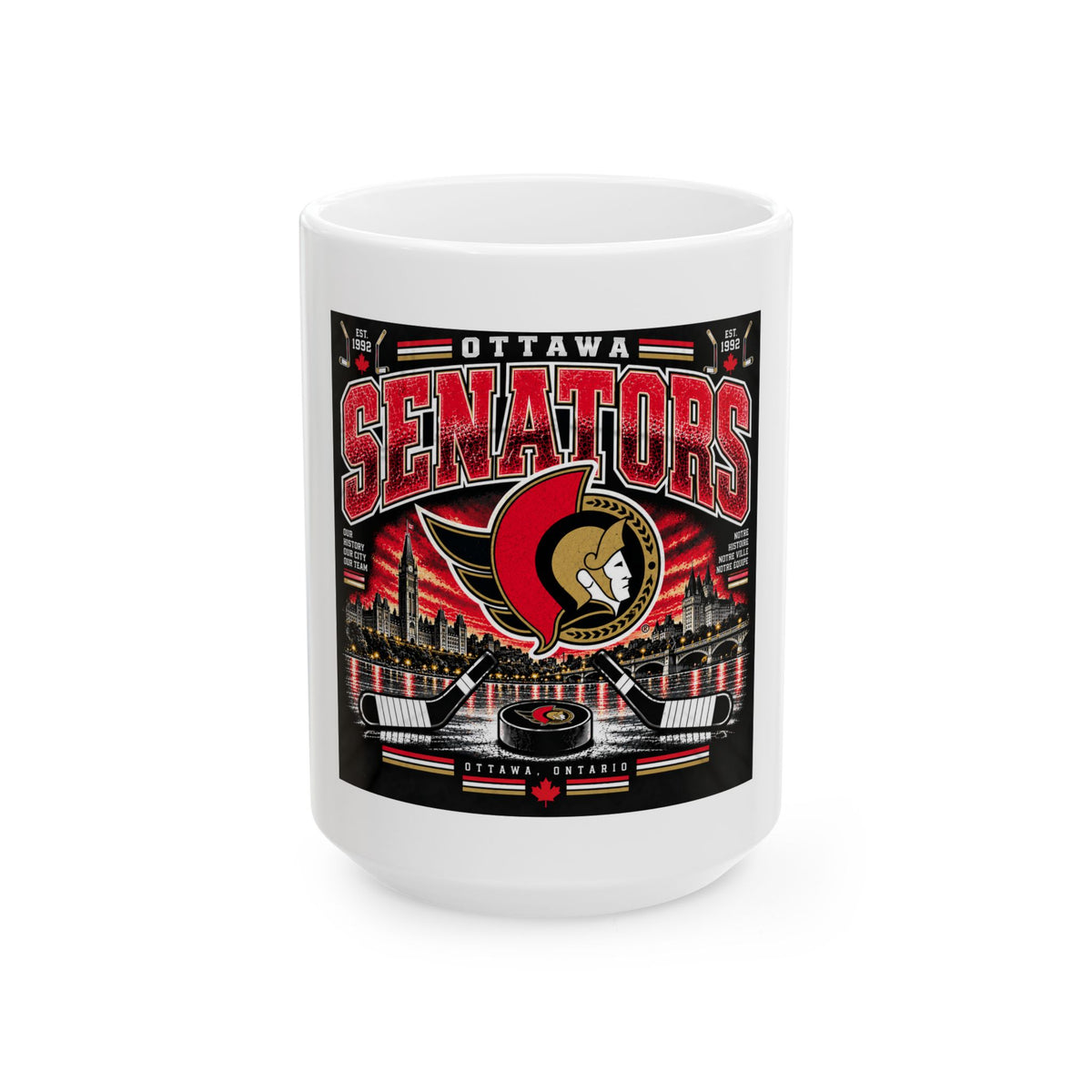 Ottawa Senators Est 1992 - Ceramic Mug 11oz and 15oz