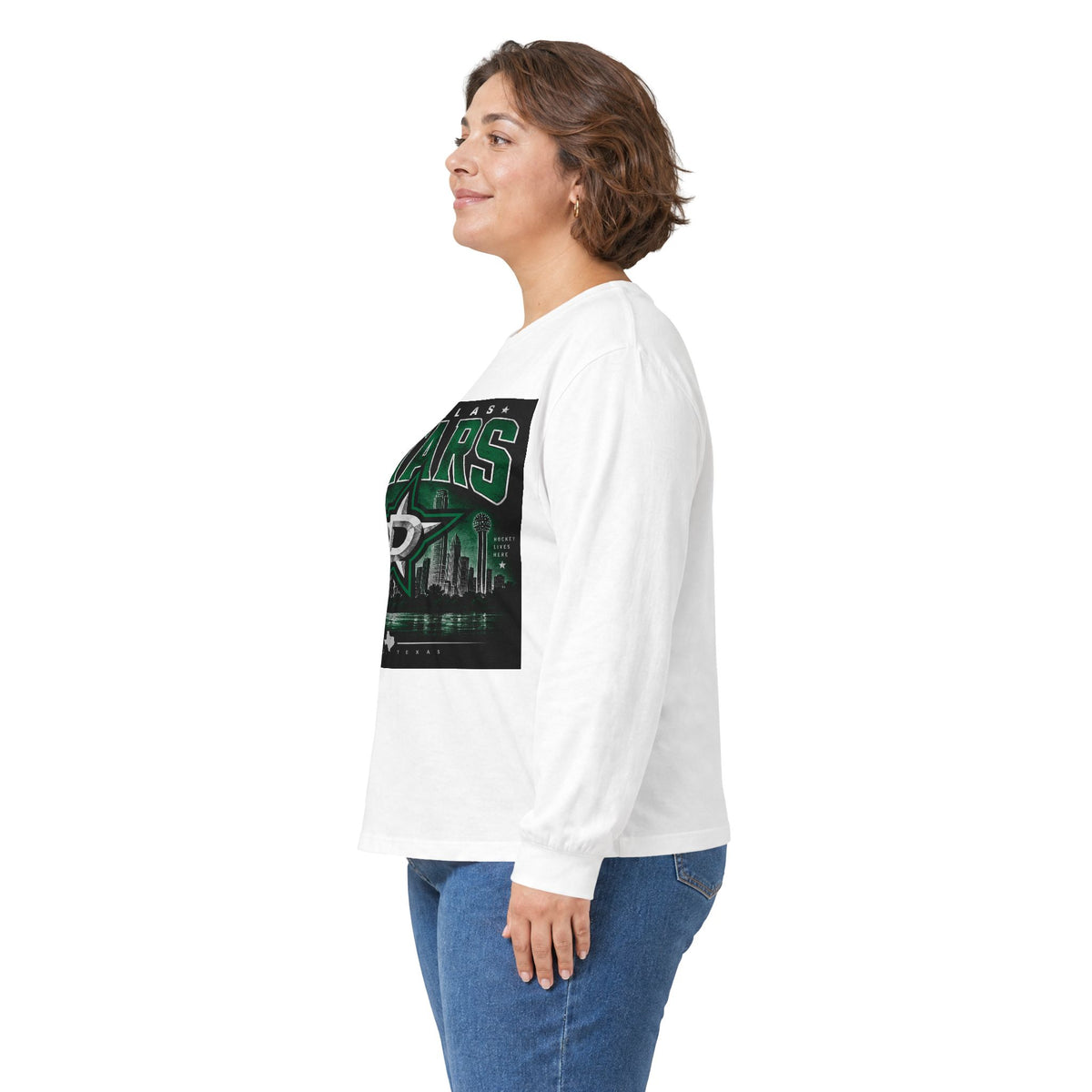 Dallas Stars Skyline Tee - Unisex Ultra Cotton Long Sleeve Tee