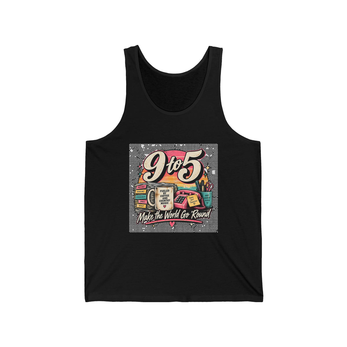 9to5 Make the World Go Round - Athletic Tank